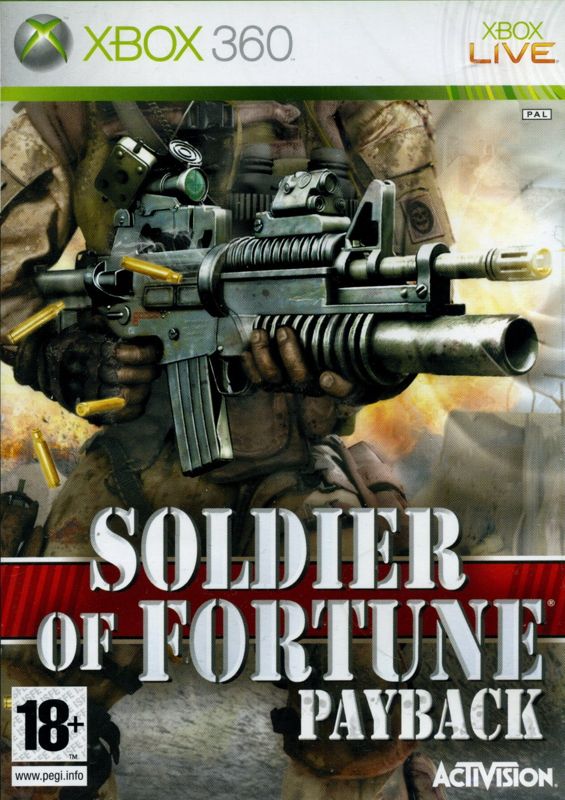 Soldier of Fortune: Payback box art for Xbox 360